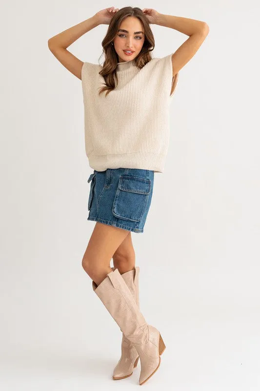 POWER SHOULDER SWEATER