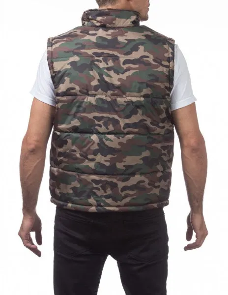 Pro Club Heavy Padding Vest - Green Camo