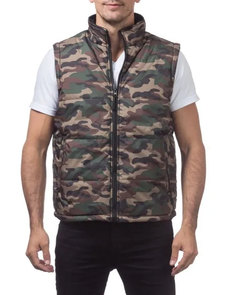 Pro Club Heavy Padding Vest - Green Camo