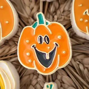 Pumpkin Button Cover