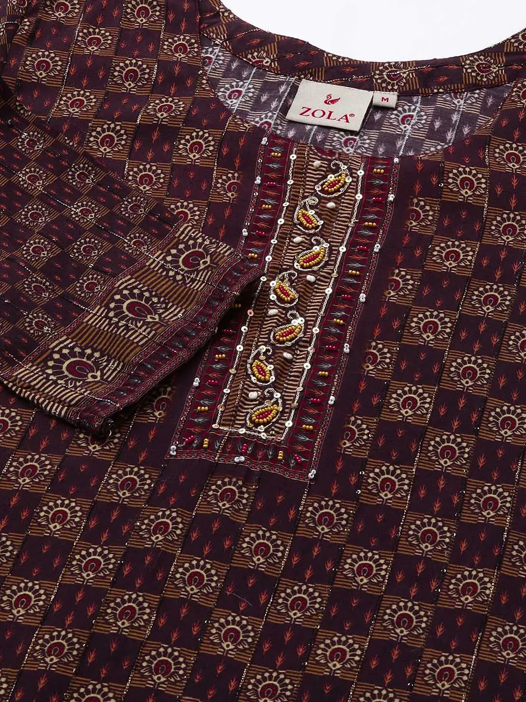 Purple Kurta For Women - Women Muslin Comfort Fit Kurta - Zola
