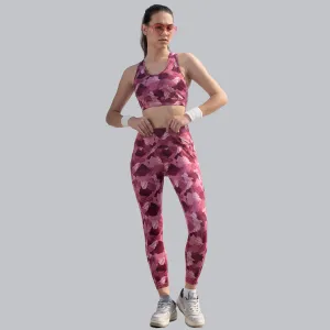 Quick-Dry Printed Sports Bra & High Waist Legging Set
