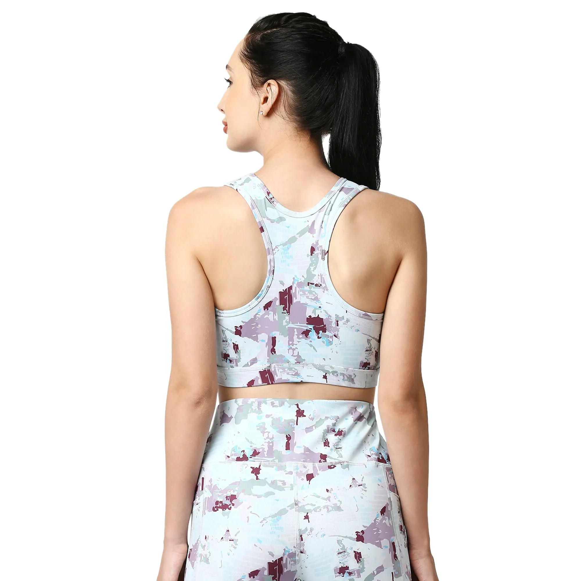 Quick-Dry Printed Sports Bra & High Waist Legging Set