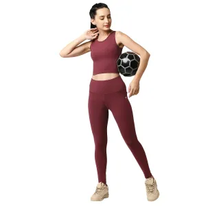 Quick-Dry Sleeveless Crop Top & High-Waist Legging Set