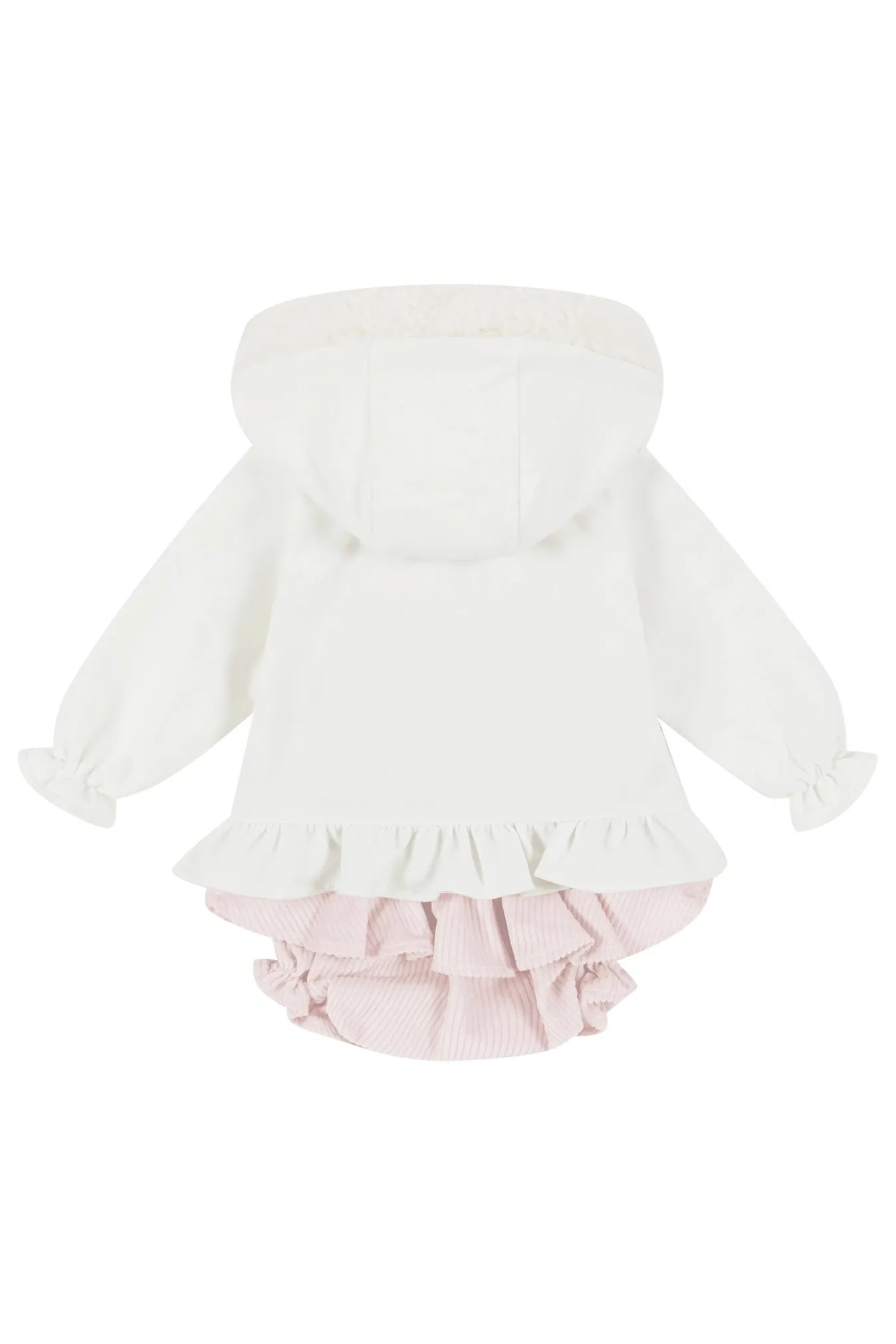 "Elinora" Faux Fur Hoodie & Pink Bloomers