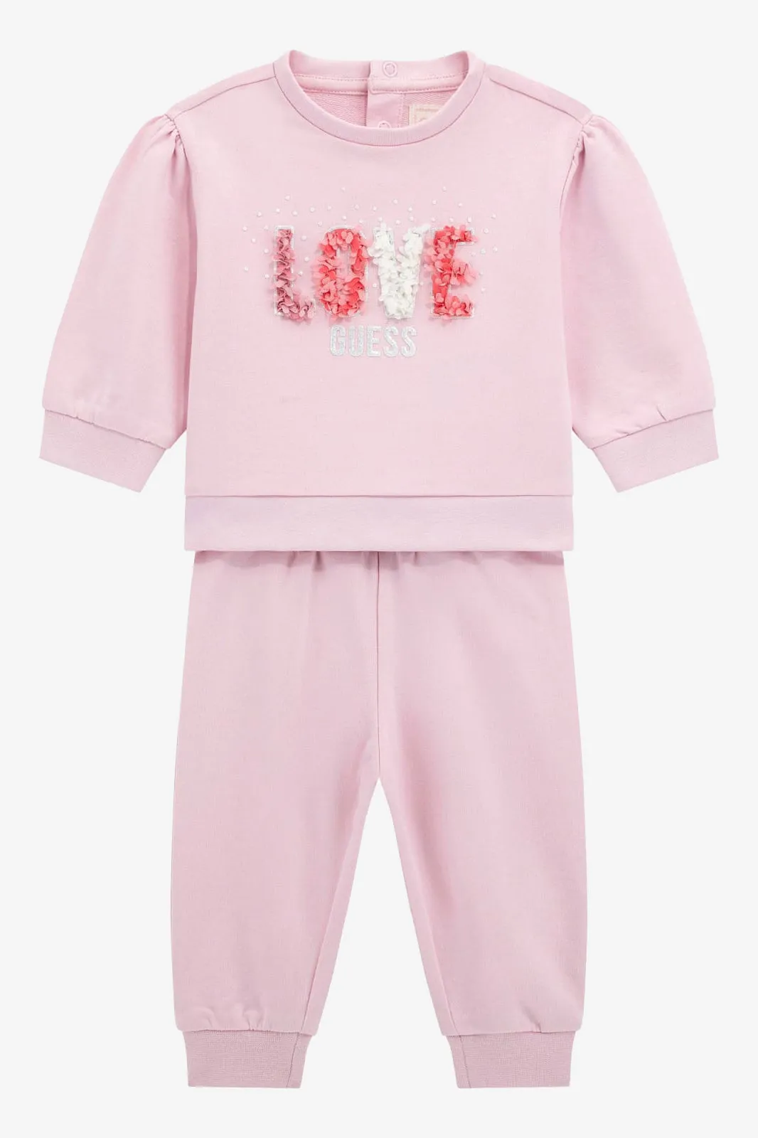 "Poppy" Candy Pink Floral LOVE Tracksuit
