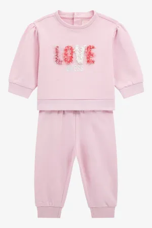 "Poppy" Candy Pink Floral LOVE Tracksuit