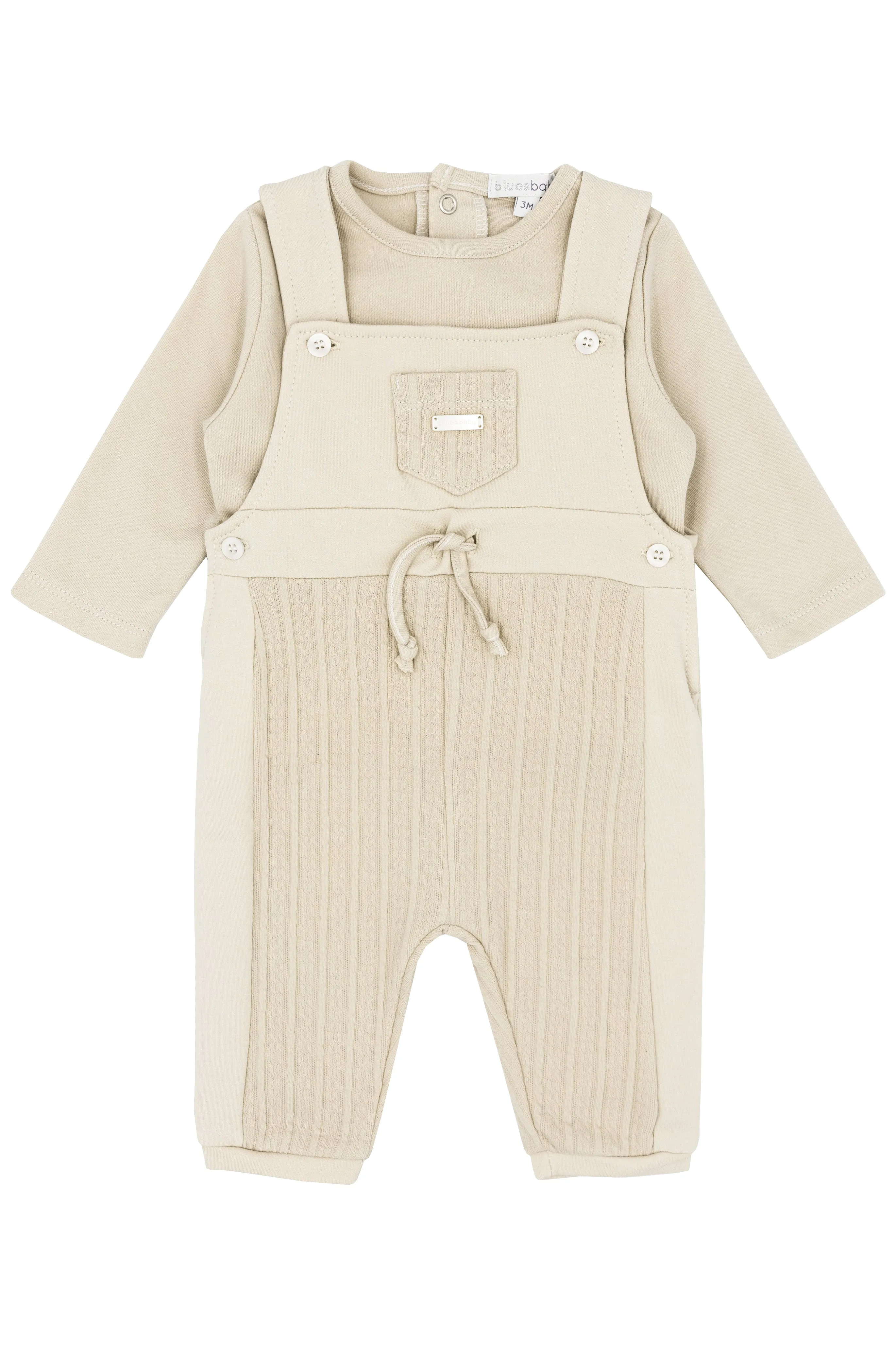 "Rueben" Beige Dungaree Set