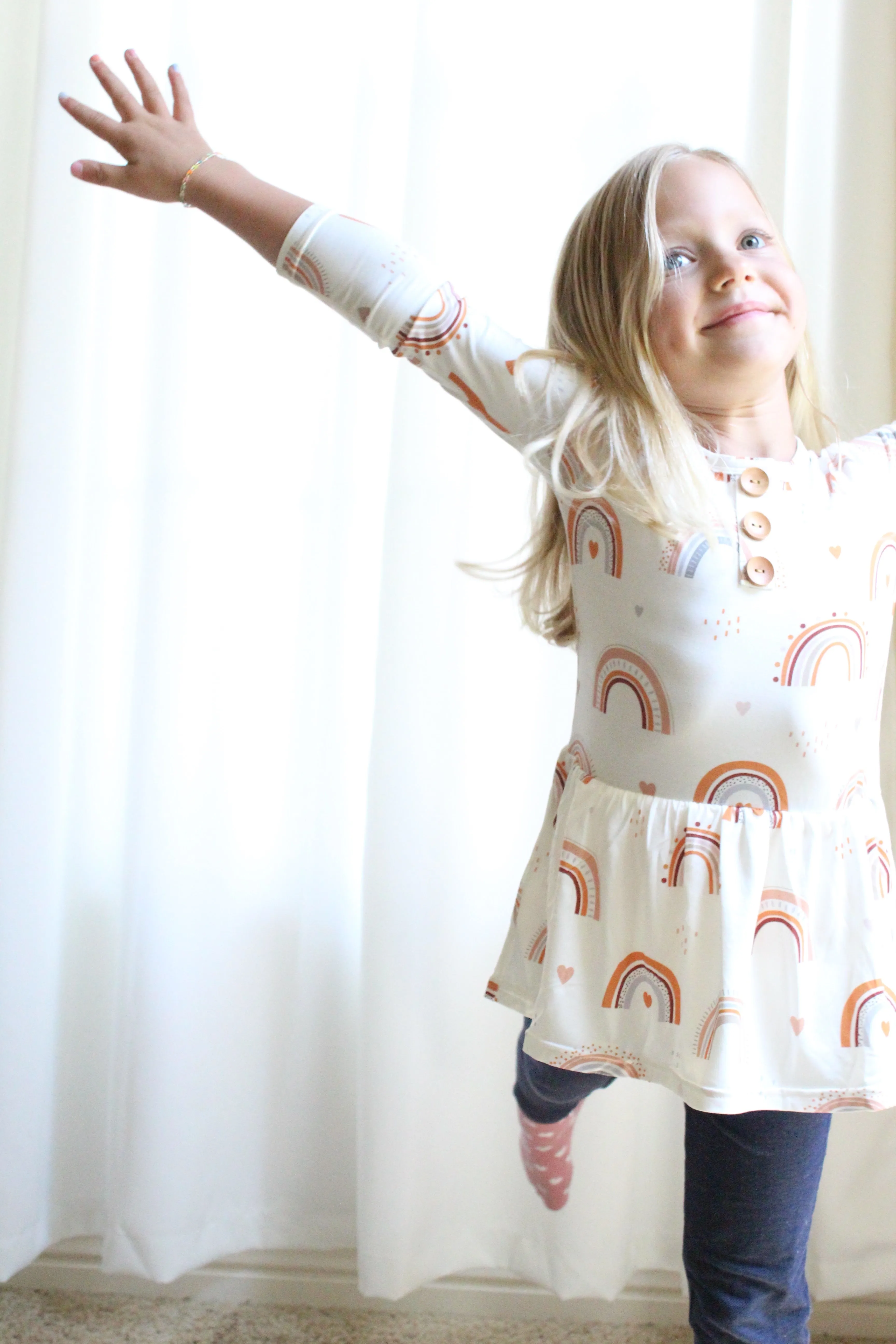 Rainbow Peplum Top