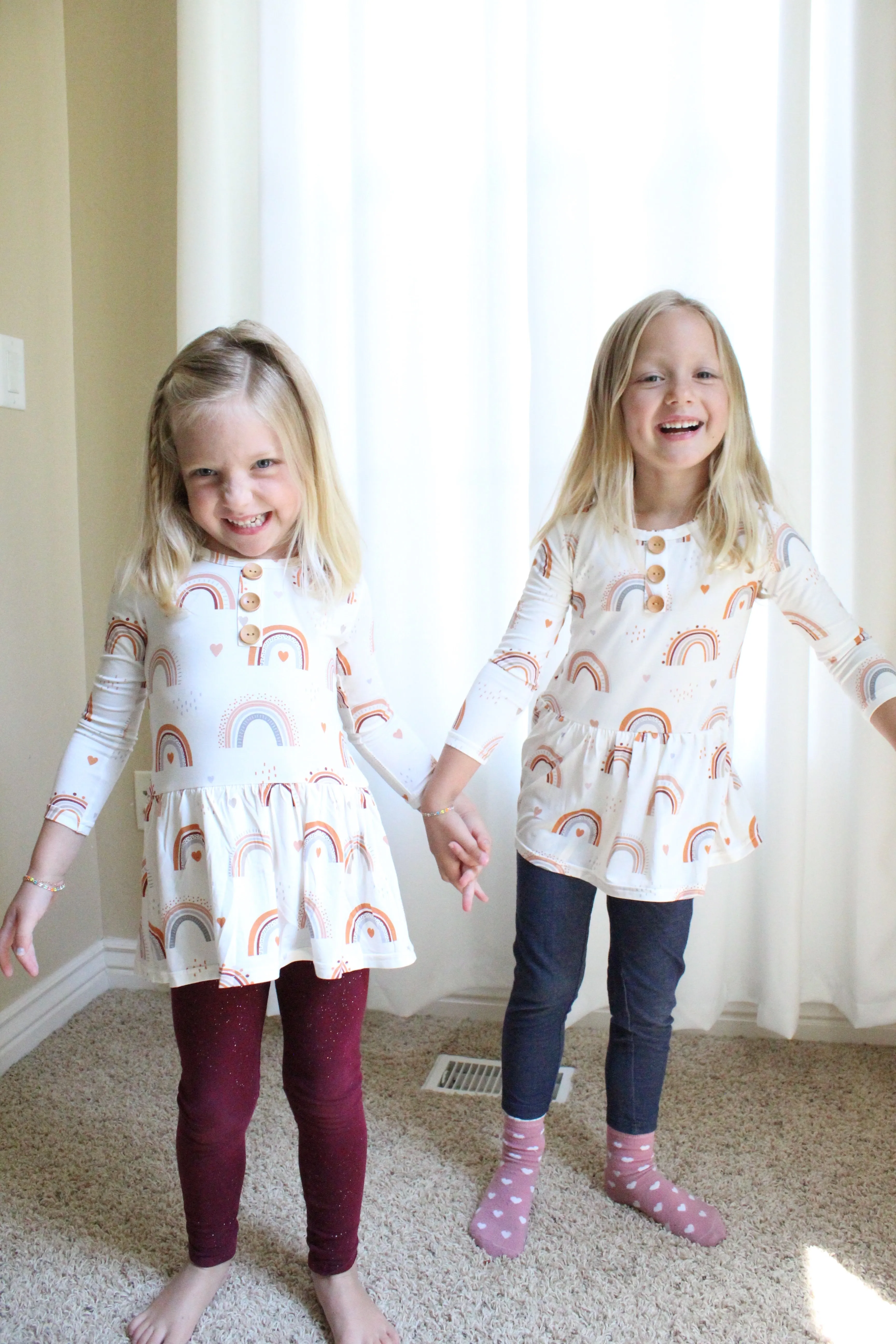 Rainbow Peplum Top