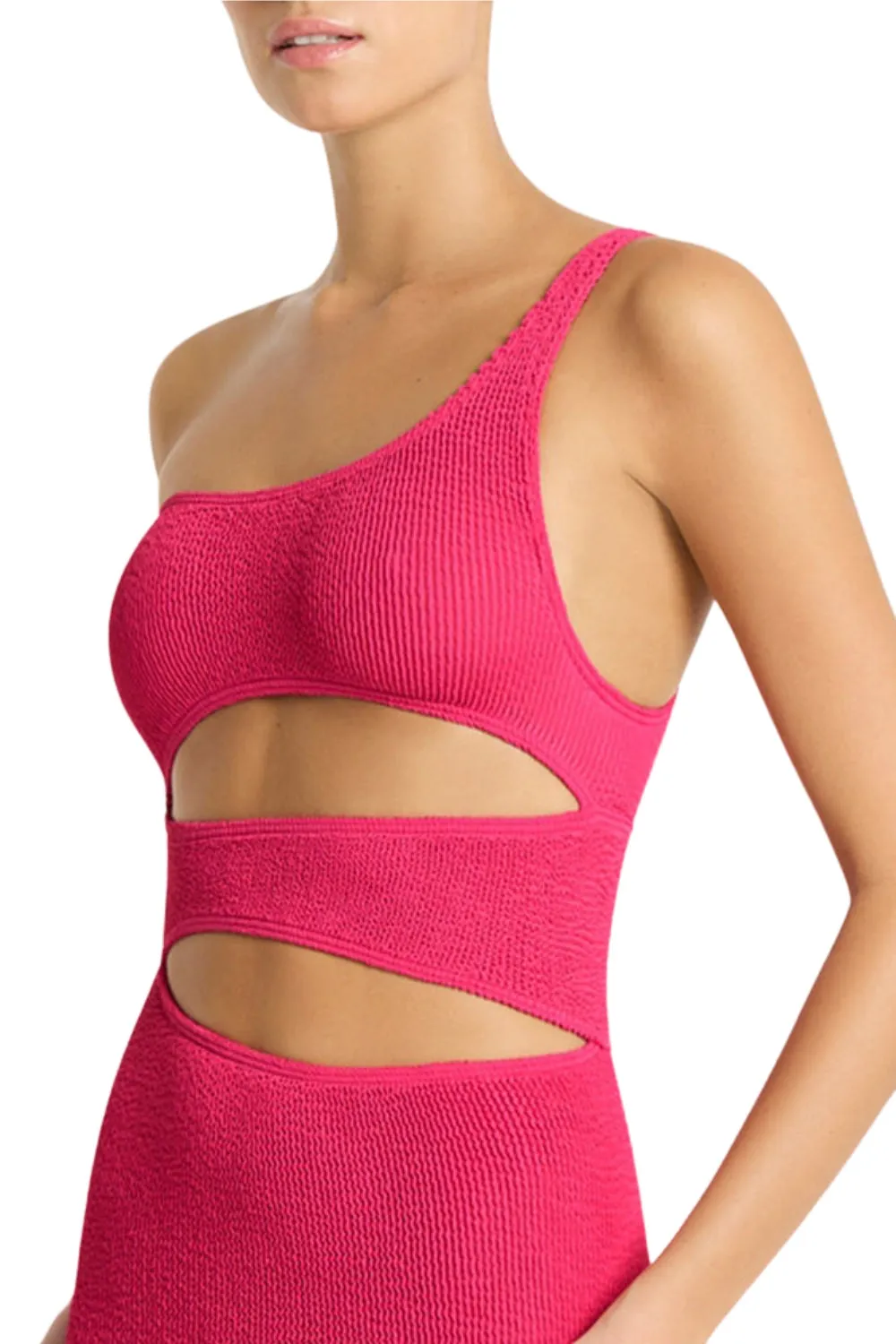 RASPBERRY RECYCLED RICO DRESS