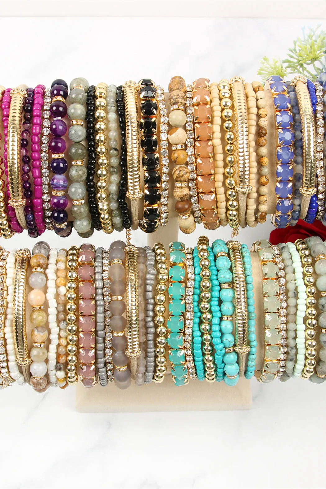 REGULAR SIZE STACKABLE BEADS BRACELET SET