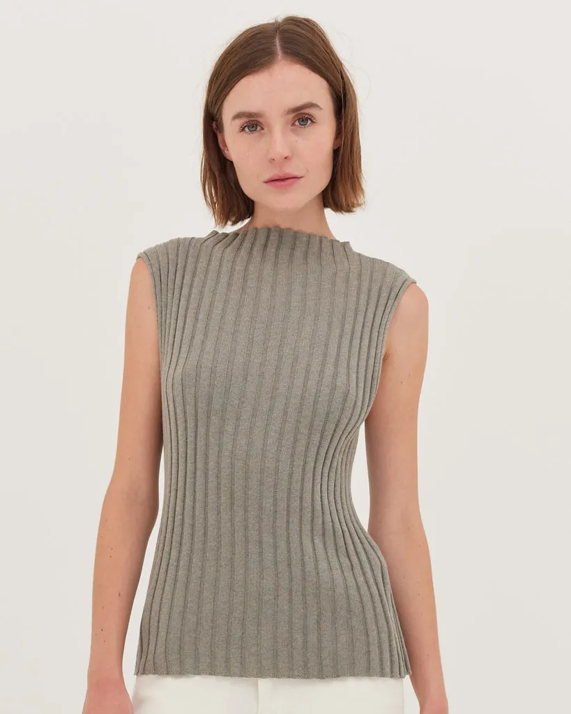 Rib Funnel Neck Tank