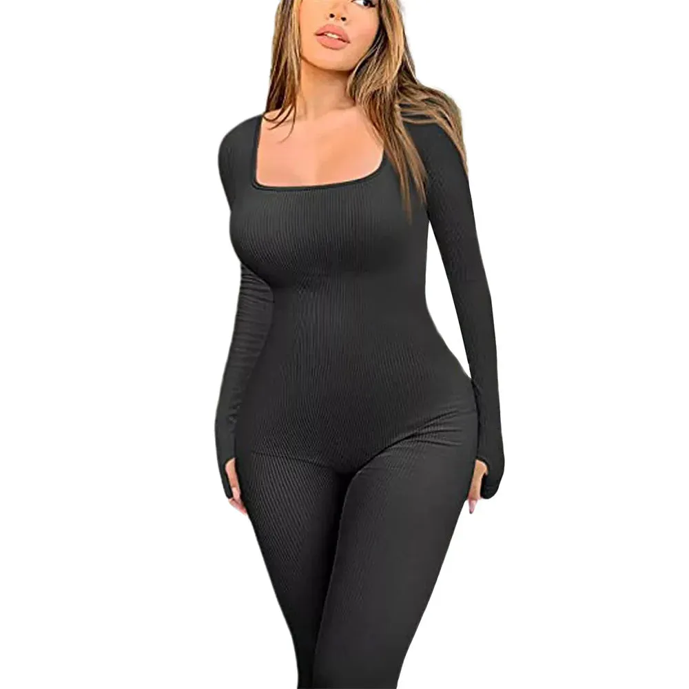 Ribbed Long Sleeve Jumpsuit | Dreamofthe90s