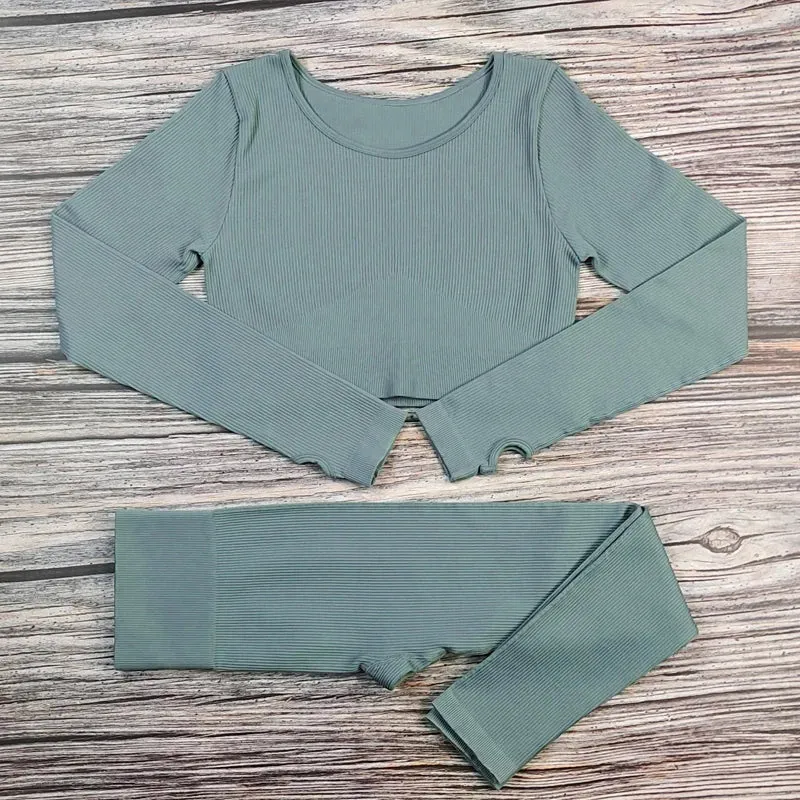 Ribbed Yoga Leggings for Women