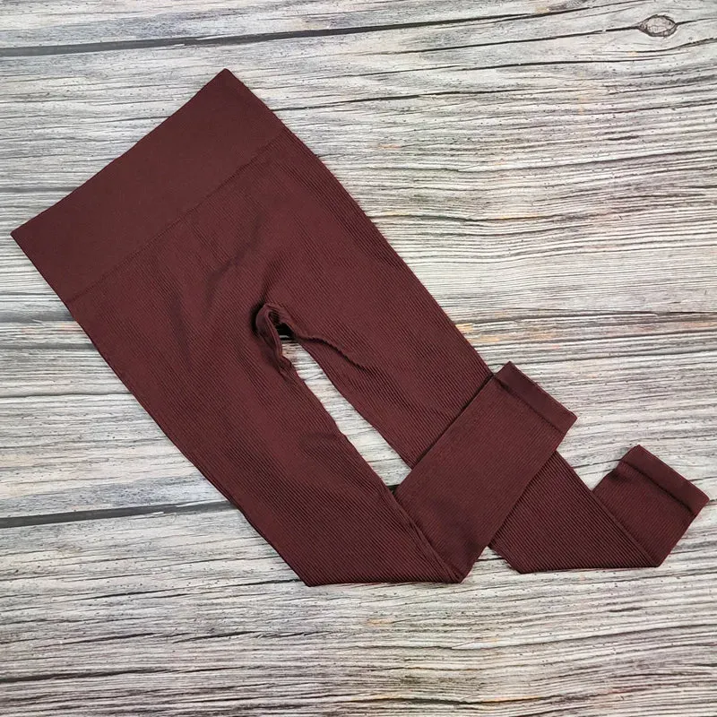 Ribbed Yoga Leggings for Women