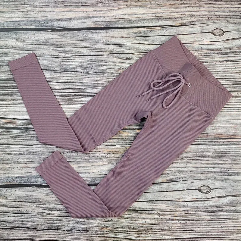 Ribbed Yoga Leggings for Women
