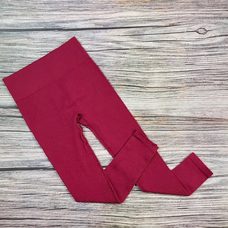 Ribbed Yoga Leggings for Women