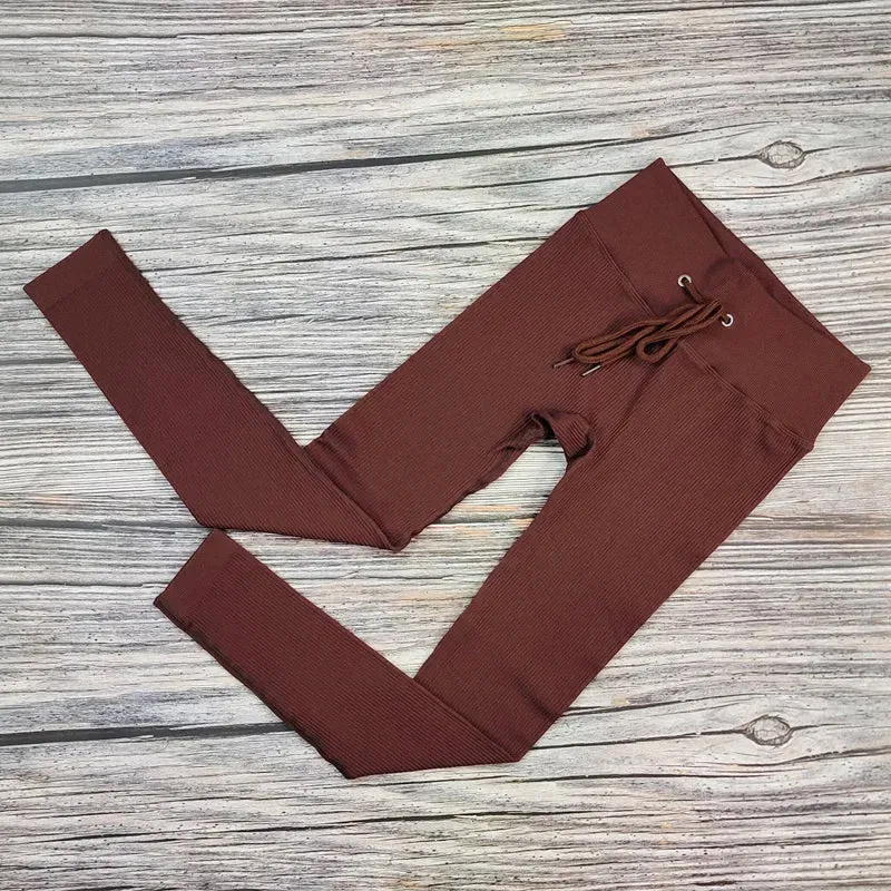 Ribbed Yoga Leggings for Women