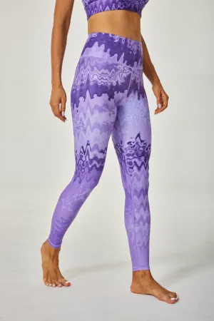 Ripple Energy High-Waist Leggings – Seamless Full-Length Workout Pants with Ombre Wave Pattern