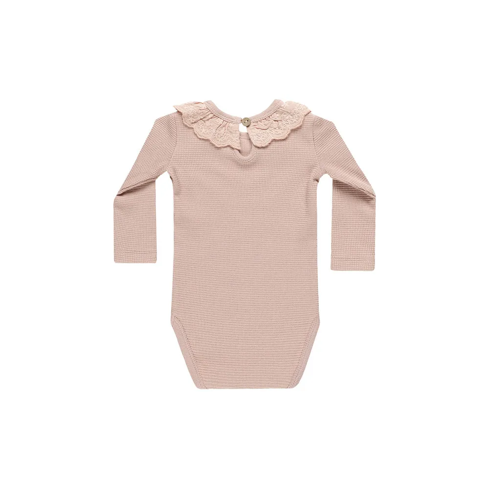 Ruffle Collar Bodysuit | Blush