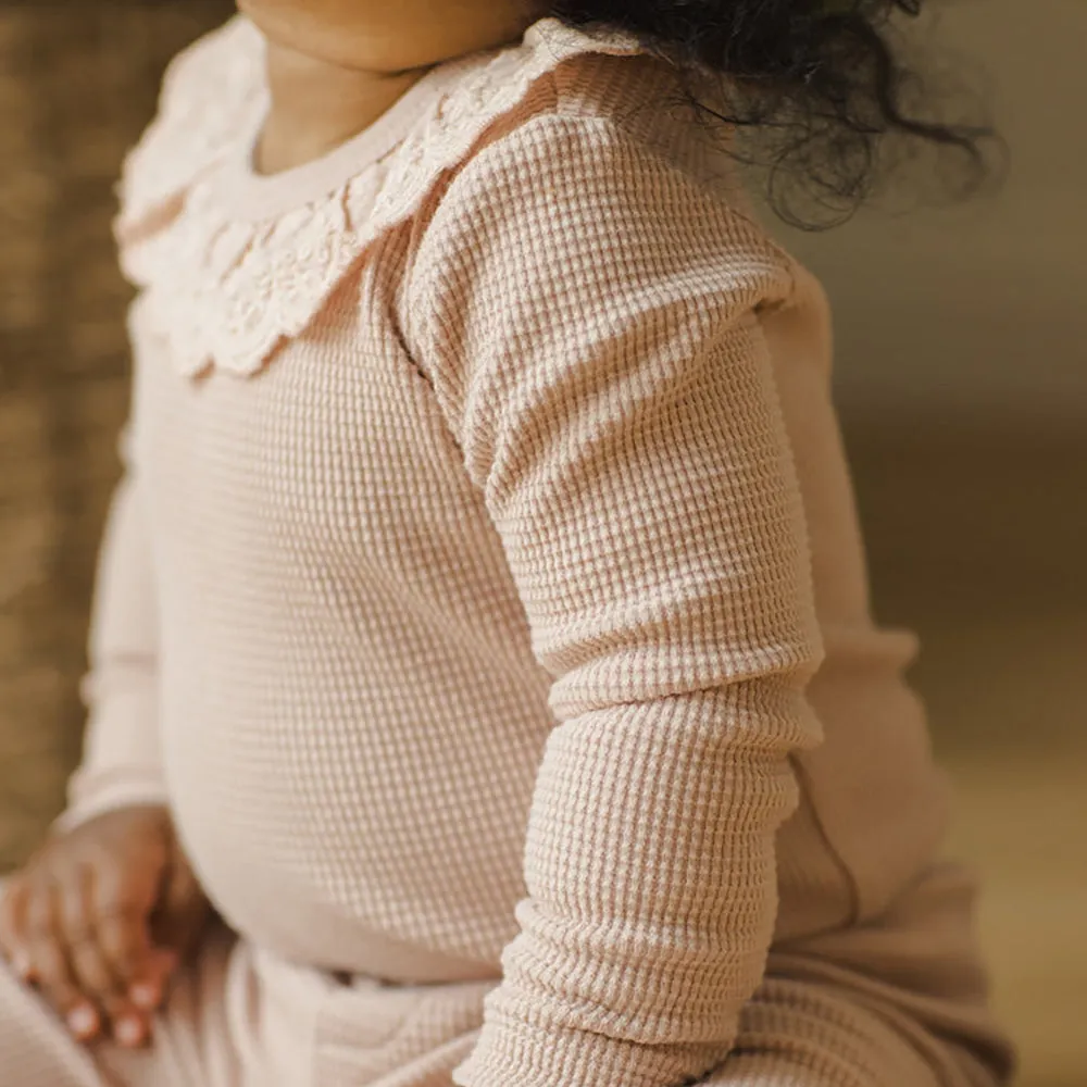 Ruffle Collar Bodysuit | Blush