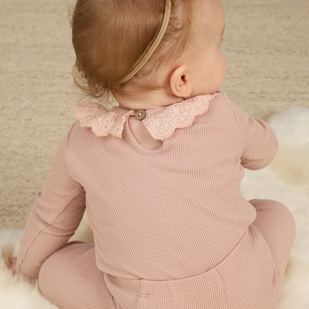 Ruffle Collar Bodysuit | Blush