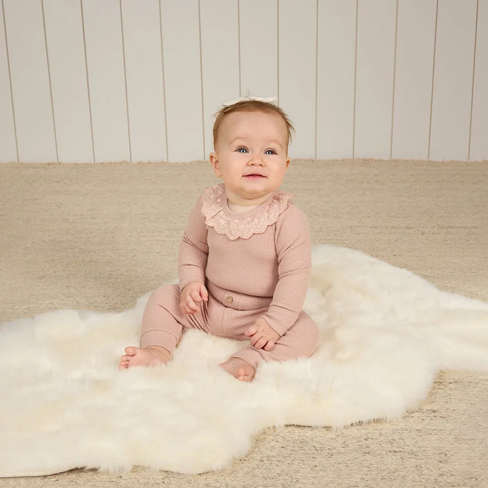 Ruffle Collar Bodysuit | Blush
