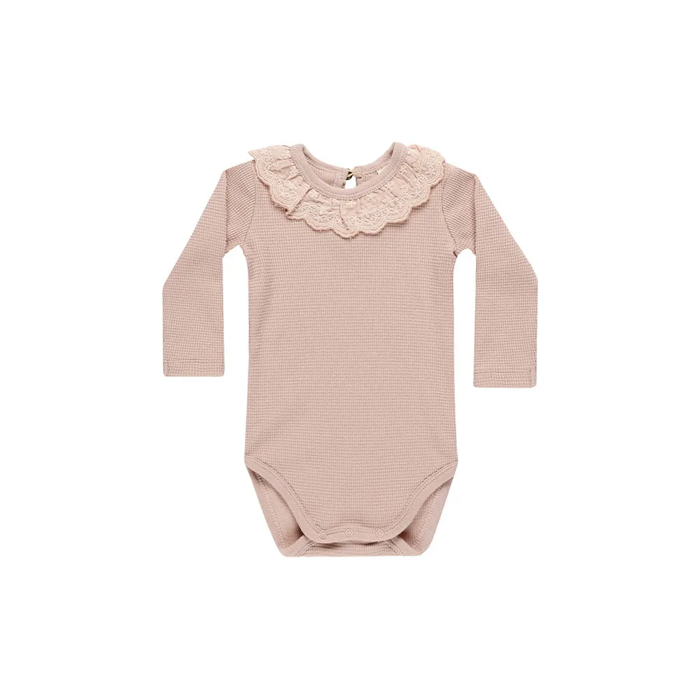 Ruffle Collar Bodysuit | Blush