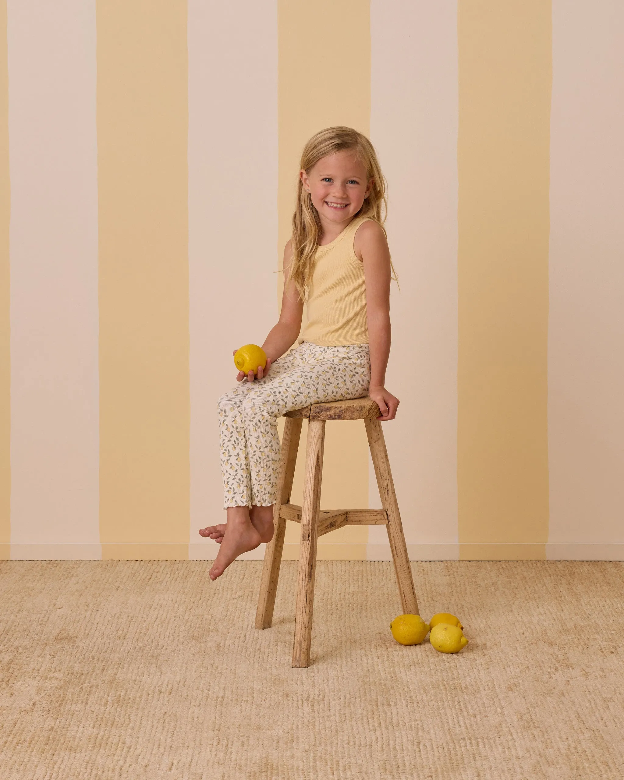 RYLEE   CRU Ribbed Legging Set || Lemons, Yellow
