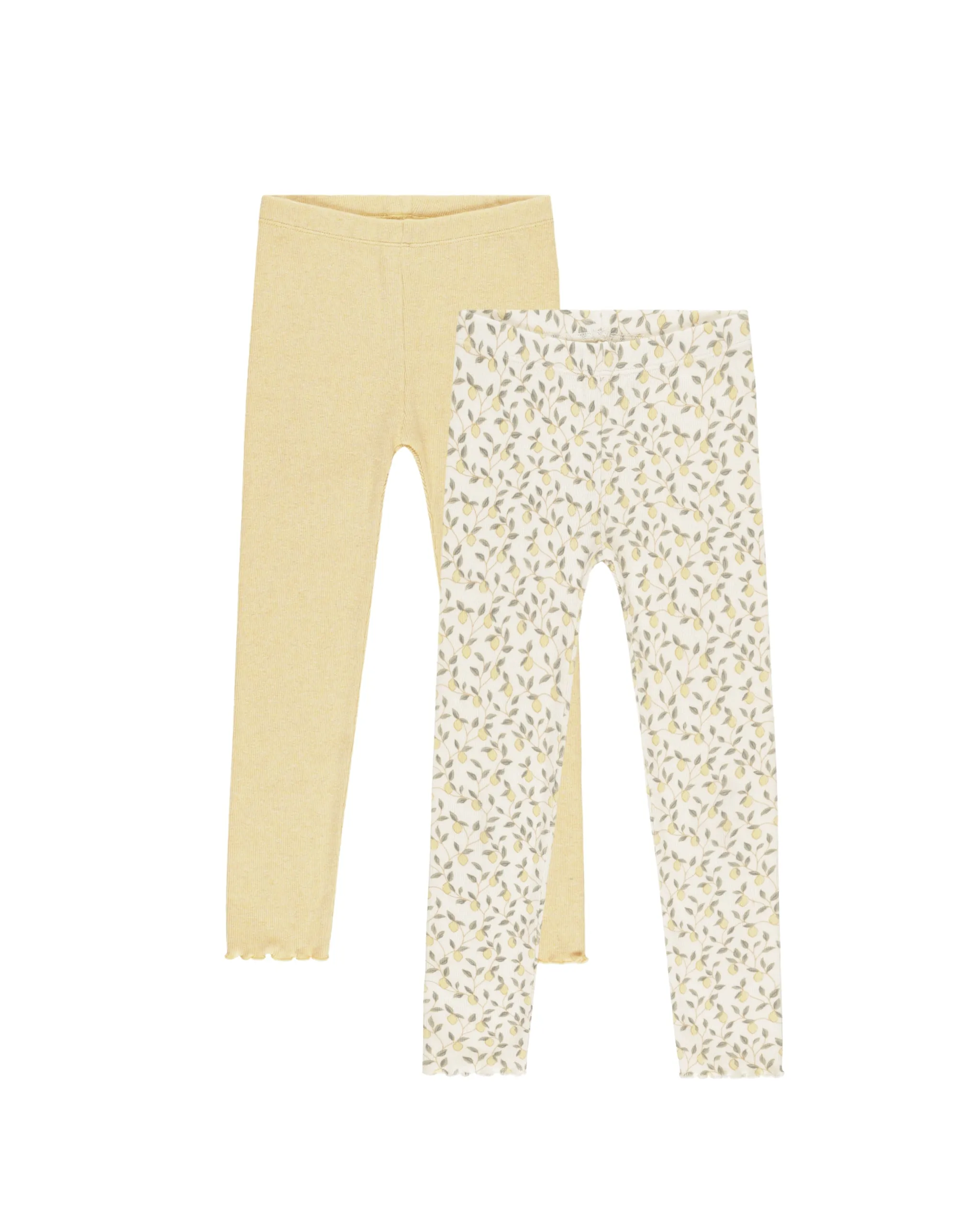 RYLEE   CRU Ribbed Legging Set || Lemons, Yellow