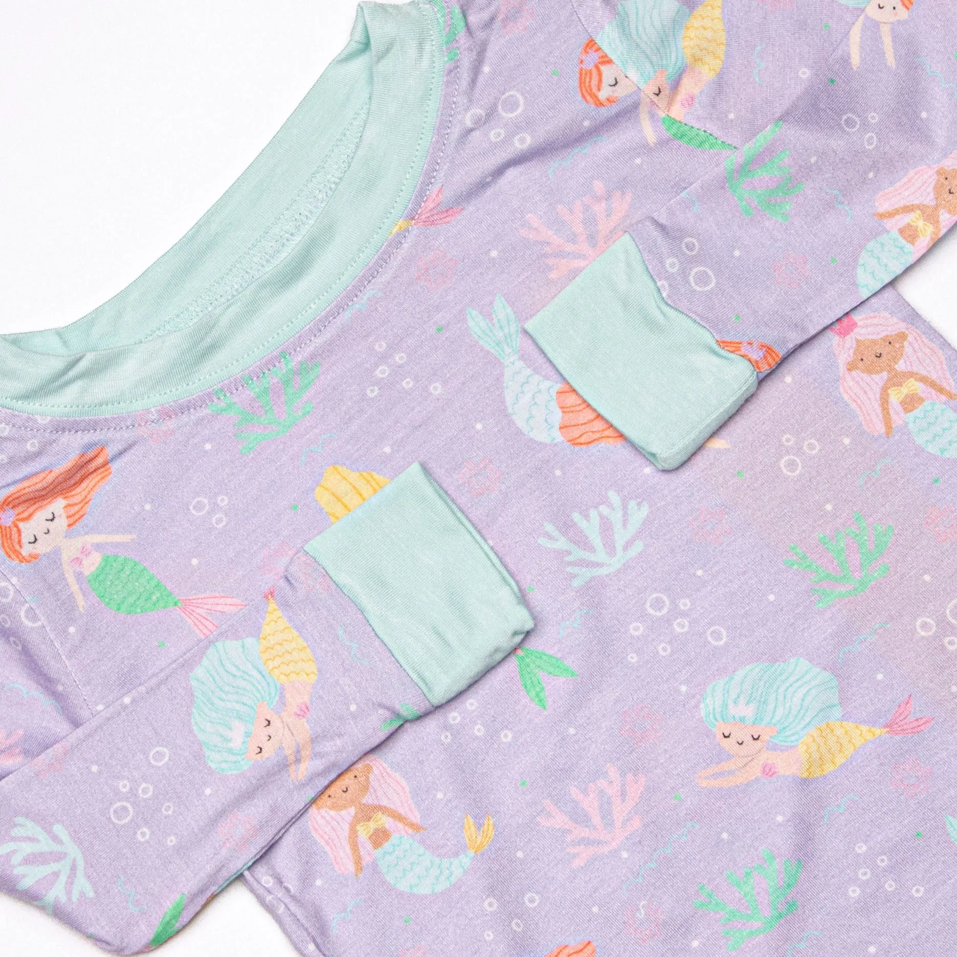 Saltwater Sirens Bamboo Pajama Set, Purple