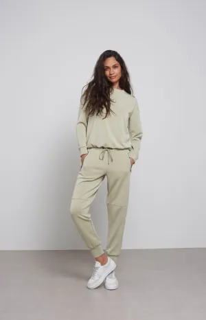 Scuba jogging trousers with pockets and elastic waist