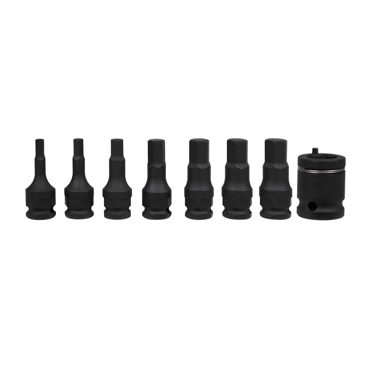 Sealey Impact Hex Socket Bit Set 8 Piece 3/8" Drive 5-17mm in EVA Storage Tray