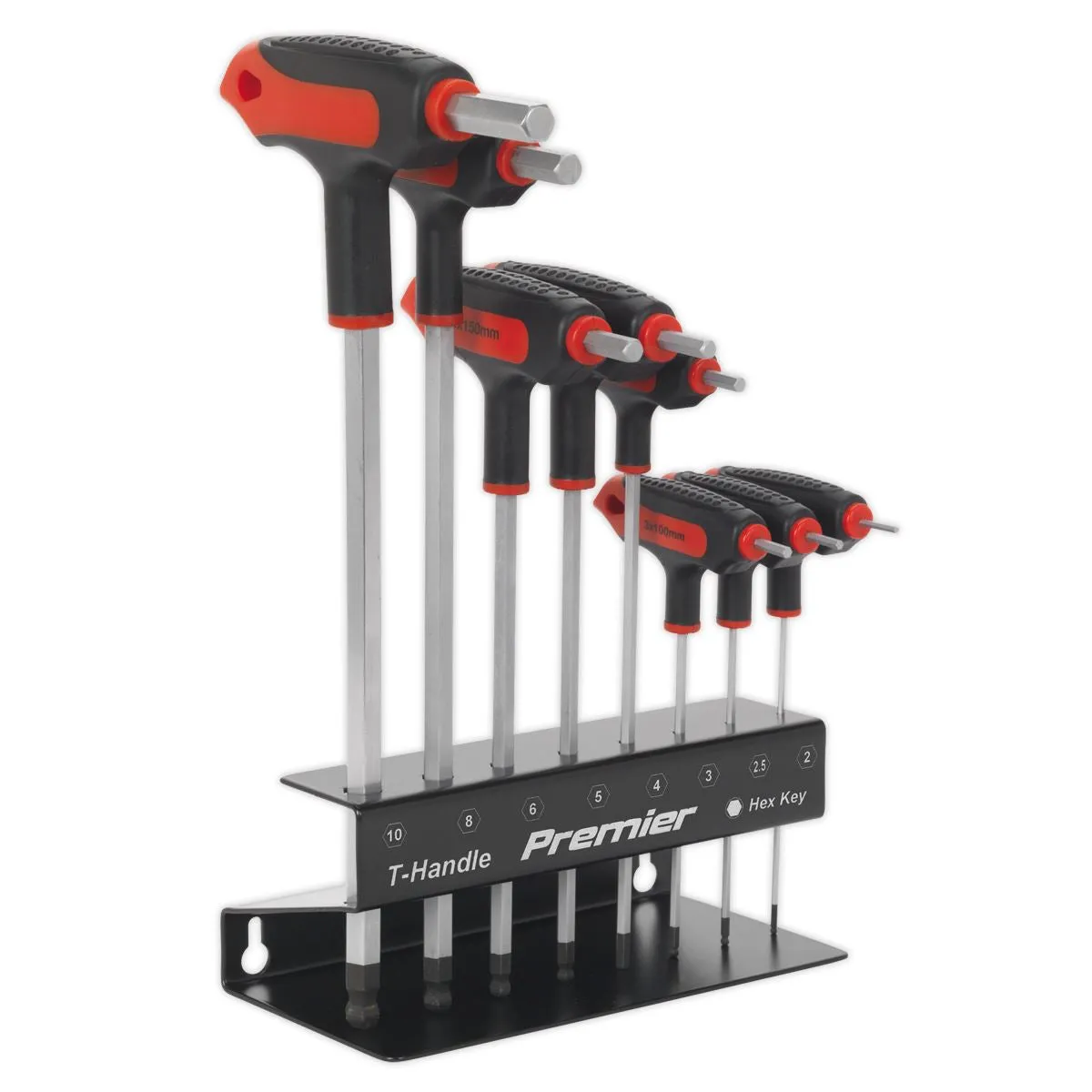 Sealey Premier Ball-End Hex Key Set 8pc T-Handle Metric