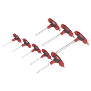 Sealey Premier Ball-End Hex Key Set 8pc T-Handle Metric