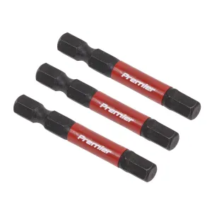 Sealey Premier Hex 6mm Impact Power Tool Bits 50mm - 3pc