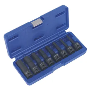 Sealey Premier Impact Hex Socket Bit Set 1/2"Sq Drive
