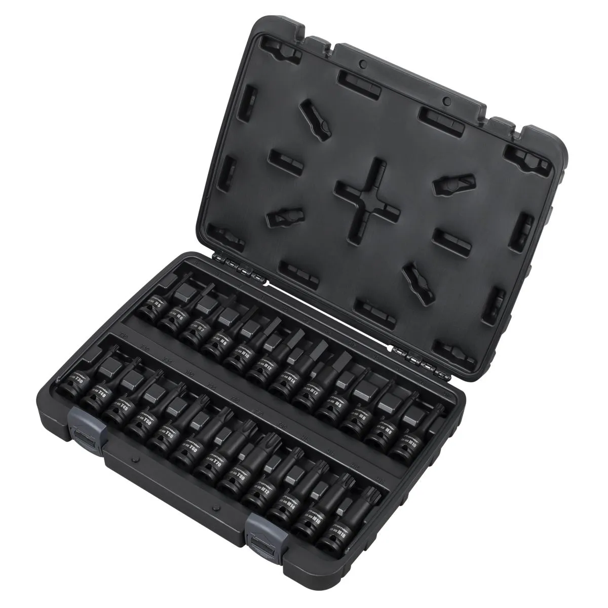 Sealey Premier Impact Socket Bit Set 1/2"Sq Drive 24pc Hex/TRX-Star*/Spline