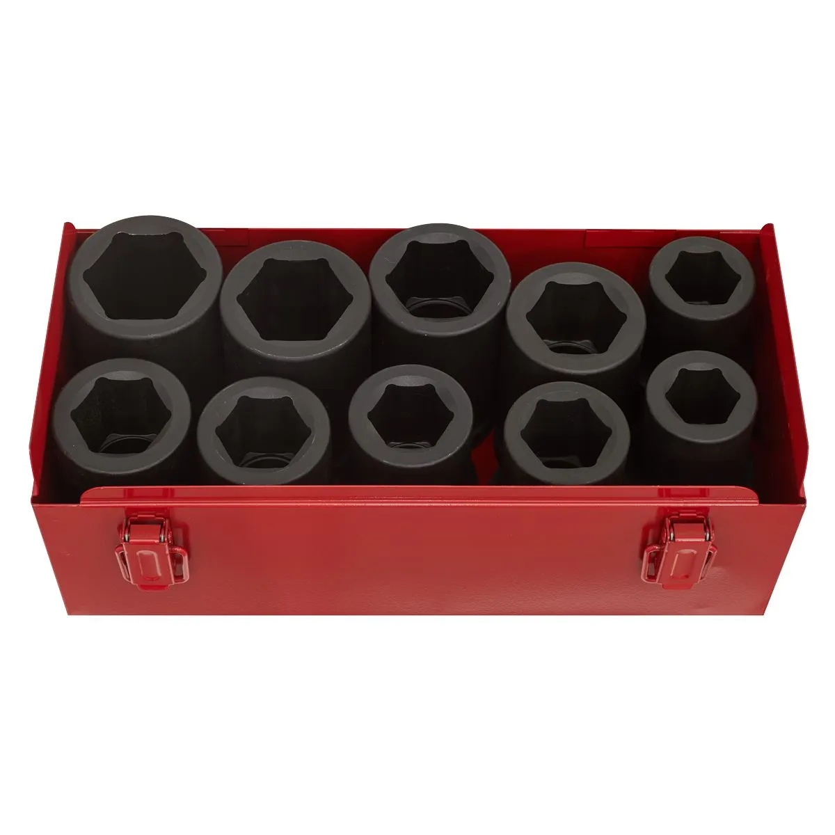 Sealey Premier Impact Socket Set 10pc Deep 1"Sq Drive Metric/Imperial