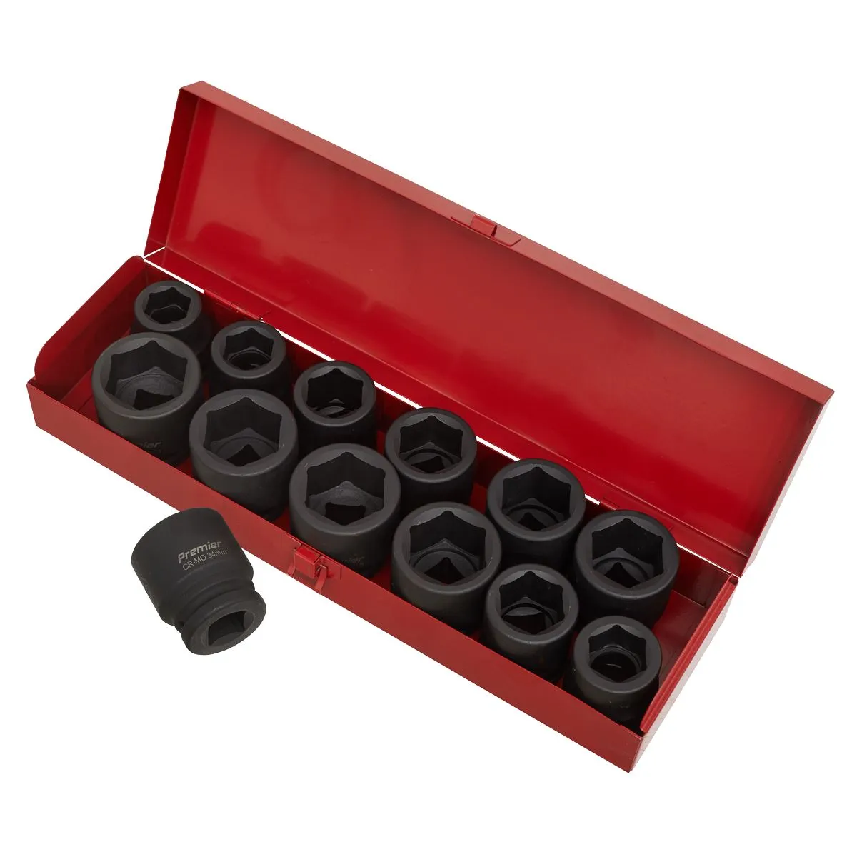 Sealey Premier Impact Socket Set 13pc 3/4"Sq Drive Metric/Imperial