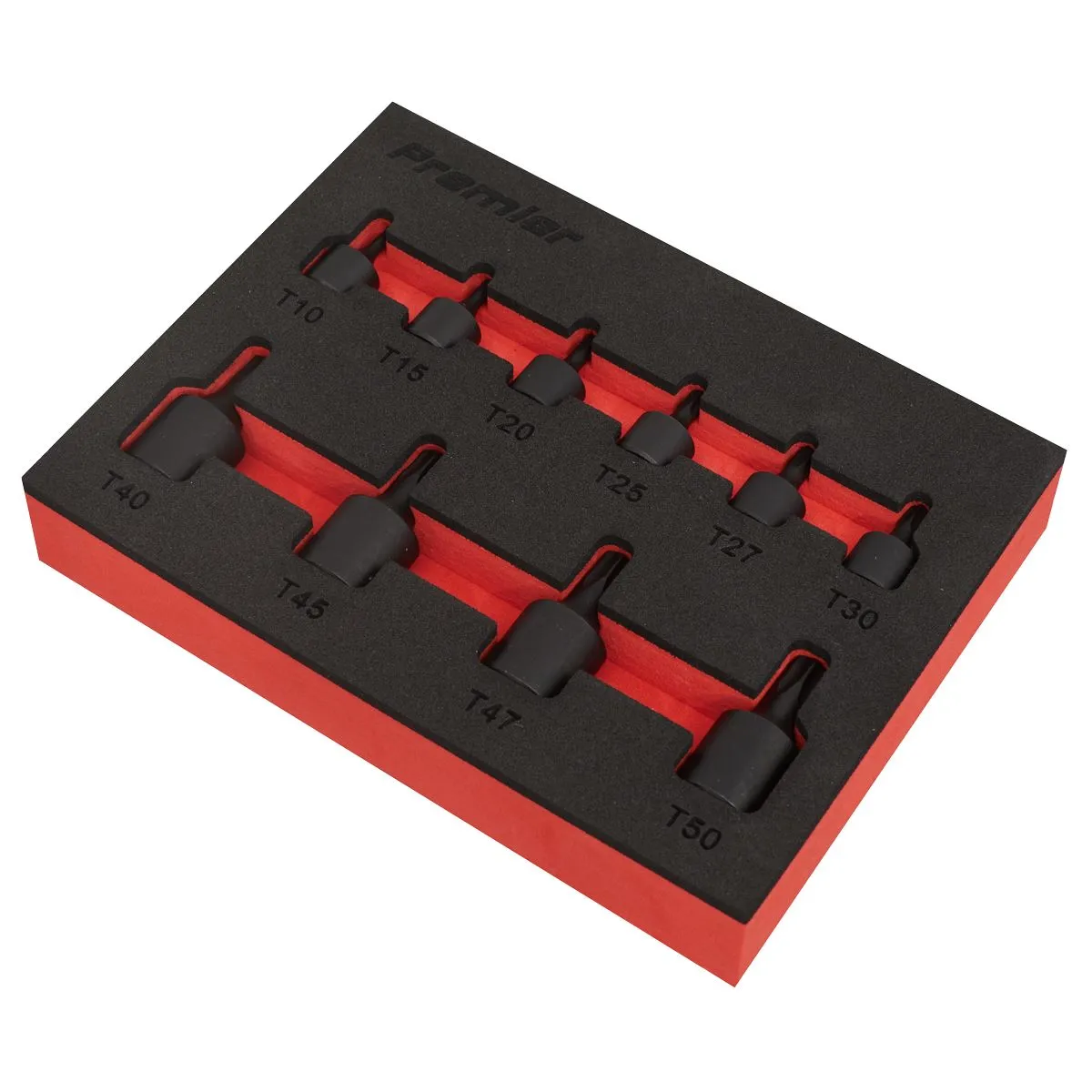 Sealey Premier Low Profile TRX-Star* Impact Socket Bit Set 1/4" & 3/8" Sq Drive 10pc