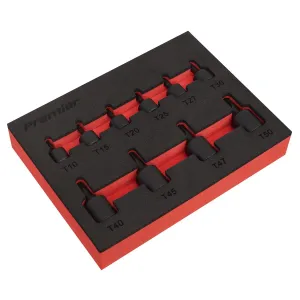Sealey Premier Low Profile TRX-Star* Impact Socket Bit Set 1/4" & 3/8" Sq Drive 10pc