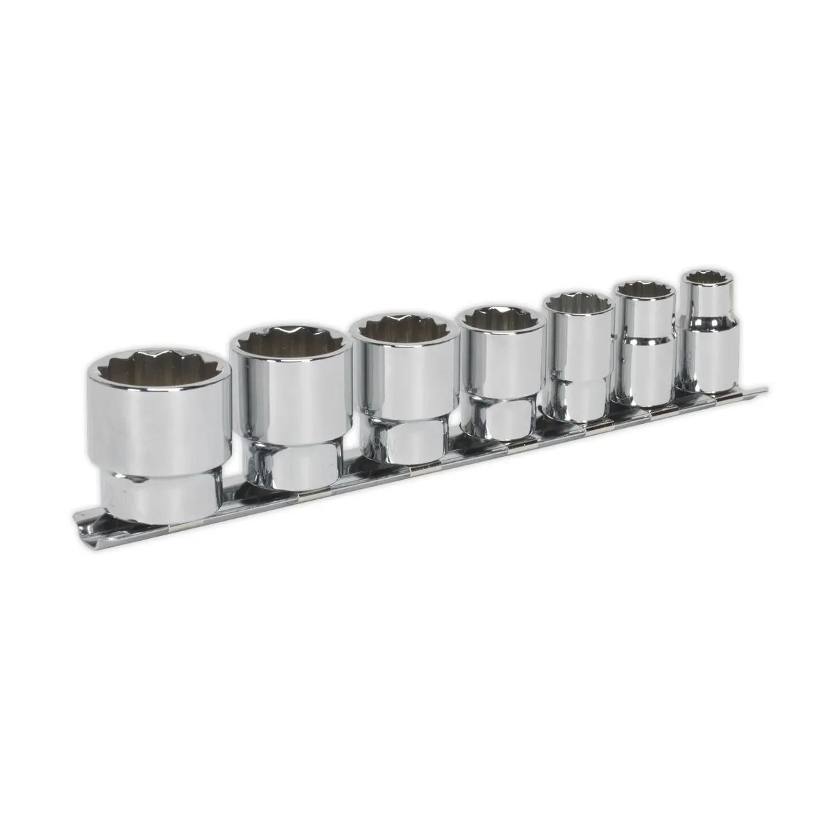 Sealey Premier Socket Set 7pc 3/8"Sq Drive Whitworth
