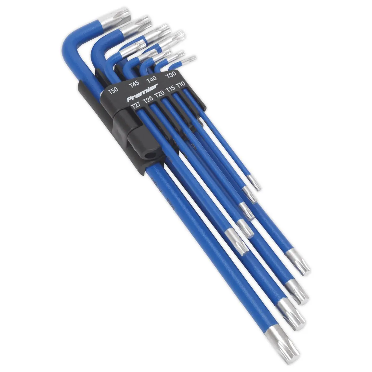 Sealey Premier TRX-Star* Key Set 9pc Extra-Long Anti-Slip Display Box of 10