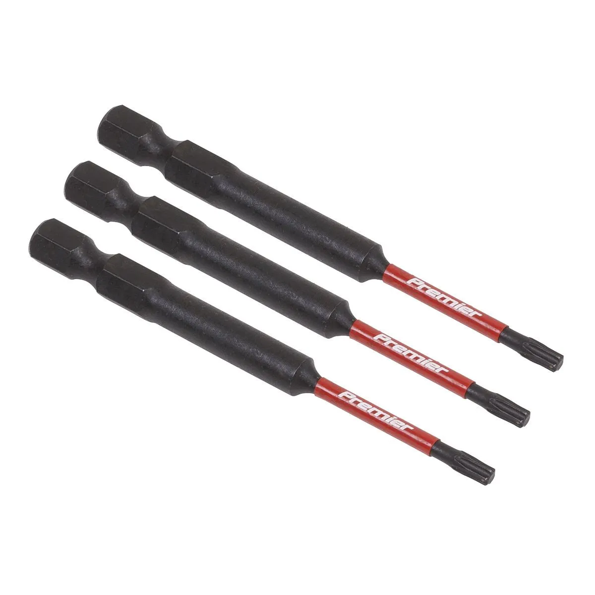 Sealey Premier TRX-Star* T10 Impact Power Tool Bits 75mm - 3pc