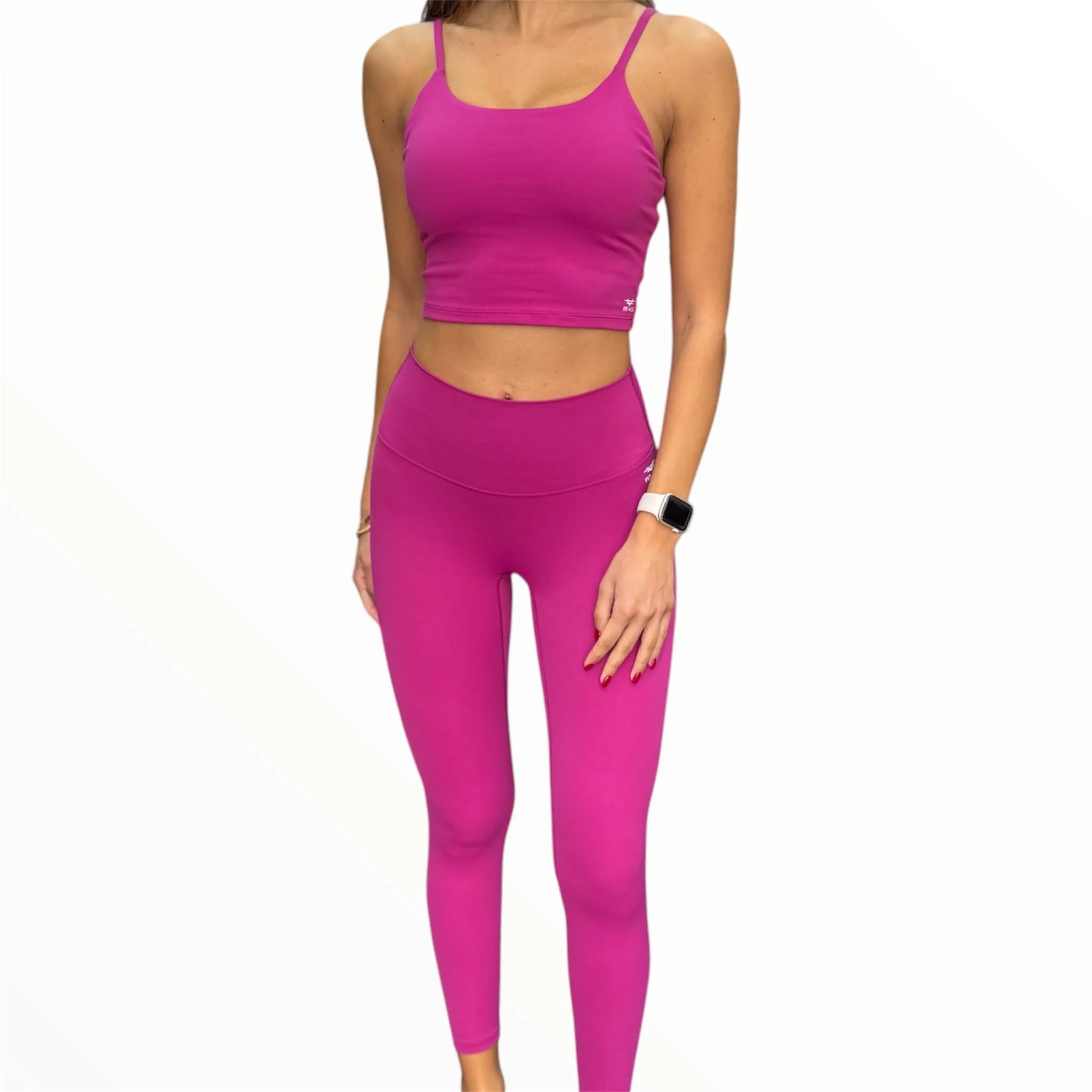 Seamless Front Basic Leggings - Orchid