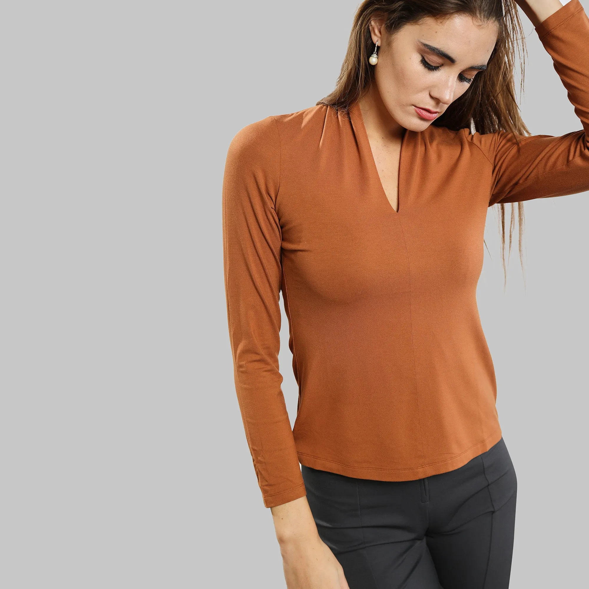 Sensual Top - Deep Saffron