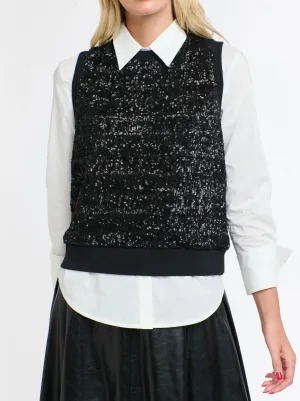 Sequins Tank - Black