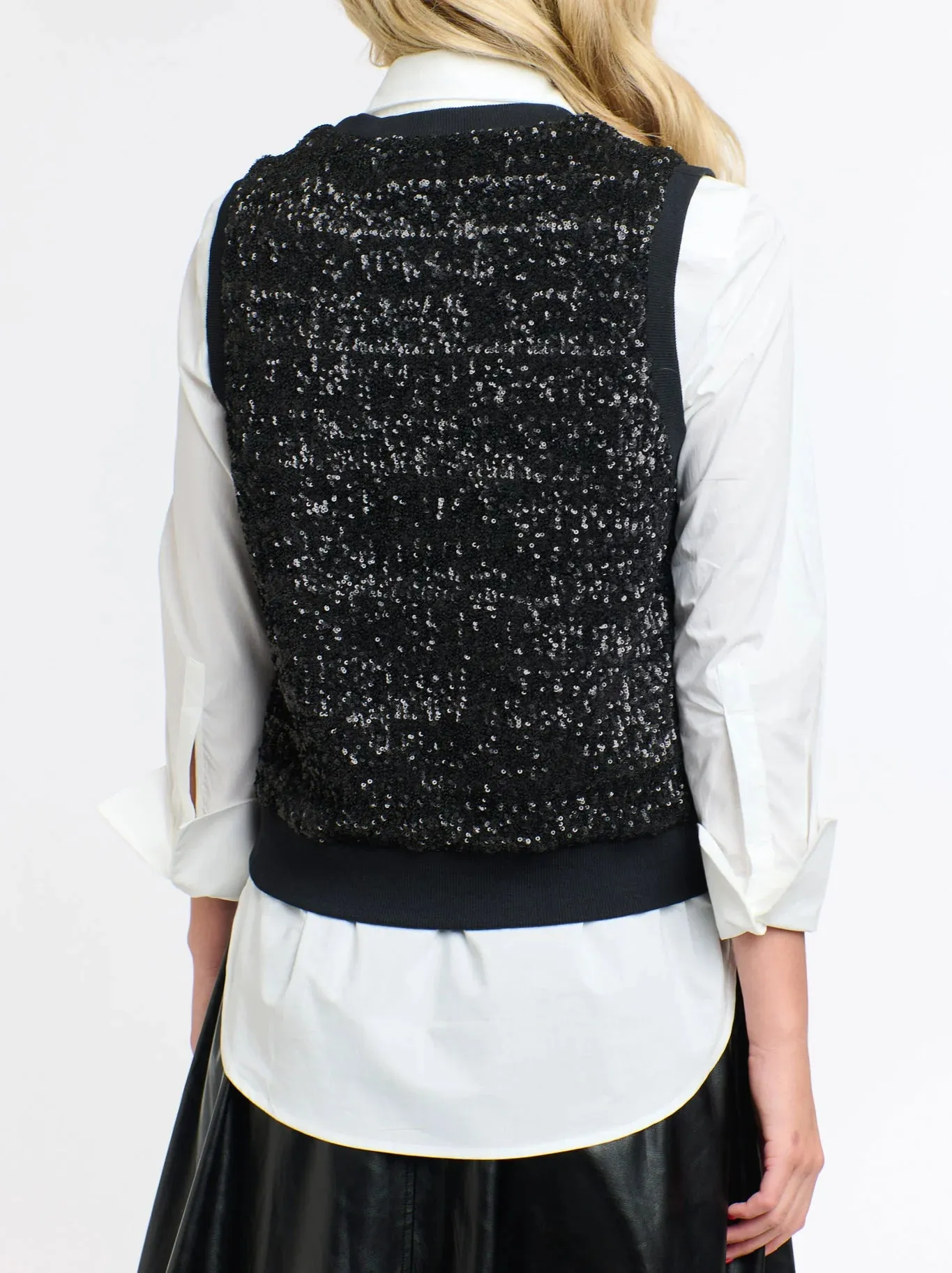 Sequins Tank - Black